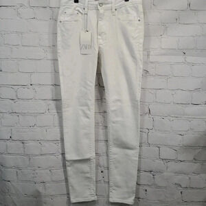 ZARA White Premium Denim Collection Non-Distressed Size 32 NWT